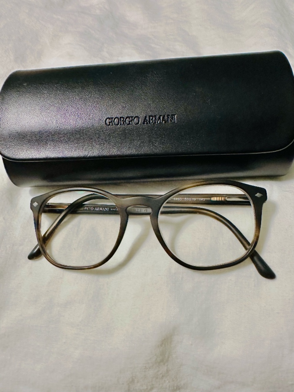 Giorgio Armani AR7074 5405 Striped Matte Brown Frames + Case 50-19-145